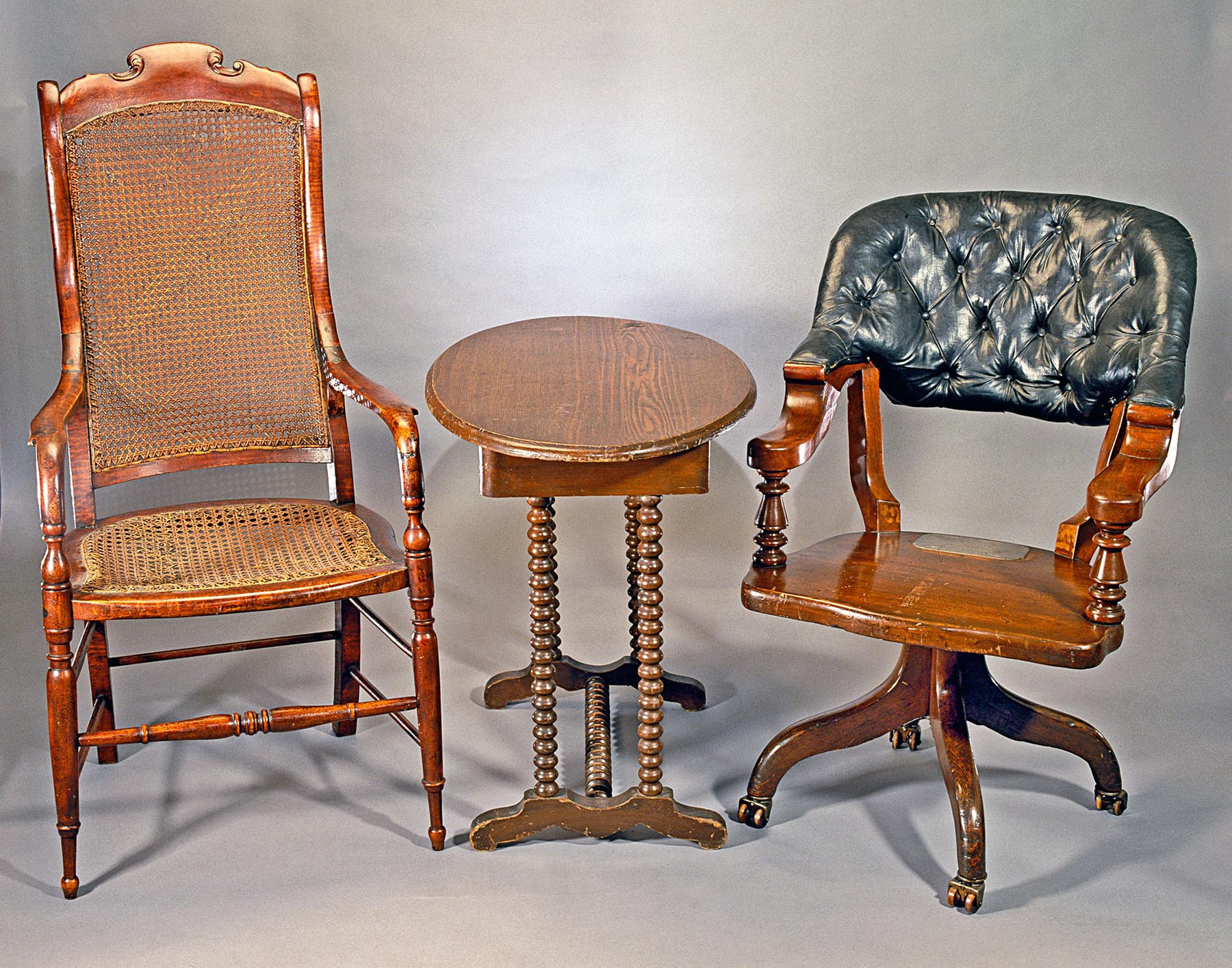 Chairs and Table used by Generals Lee and Grant at Surrender at Appomattox Court House  