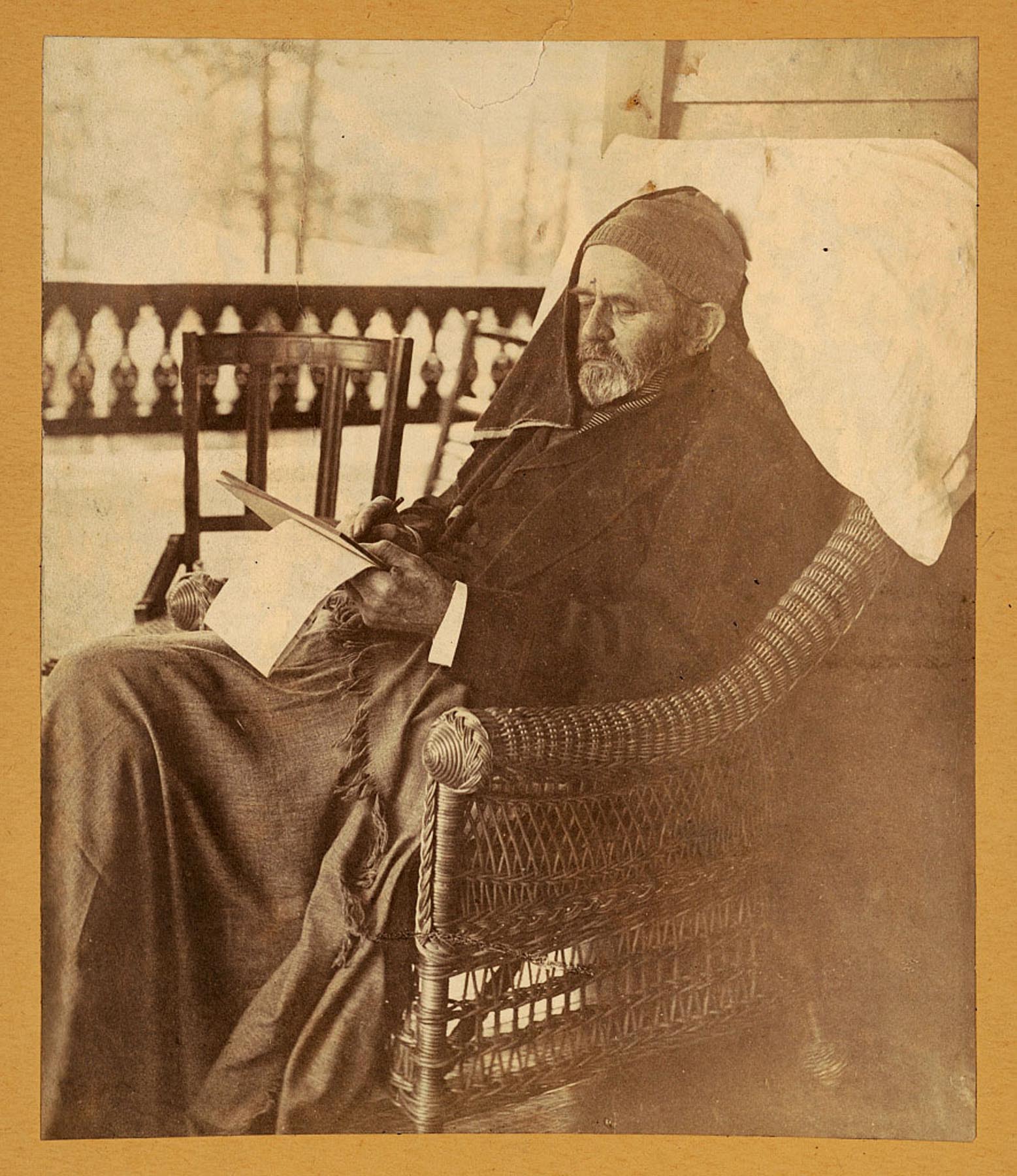 Gen. U.S. Grant writing his memoirs, Mount McGregor 