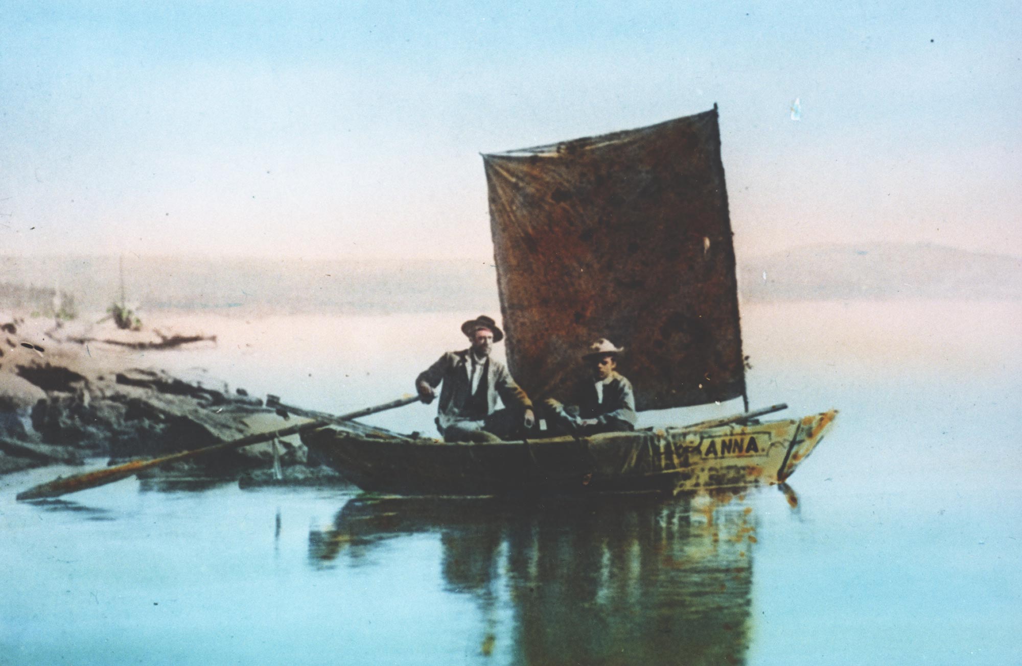 First Boat on Yellowstone Lake