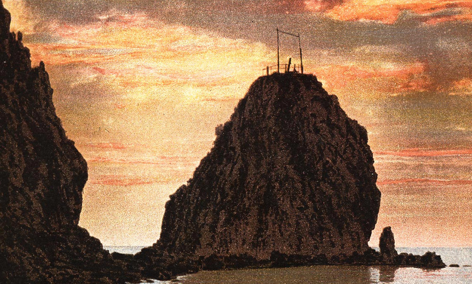 Postcard featuring Santa Catalina Rock