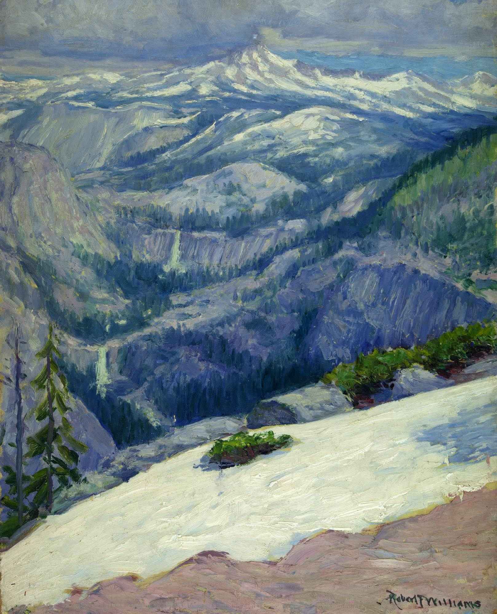 Painting From Glacier Point, Vernal and Nevada Falls - High Sierras