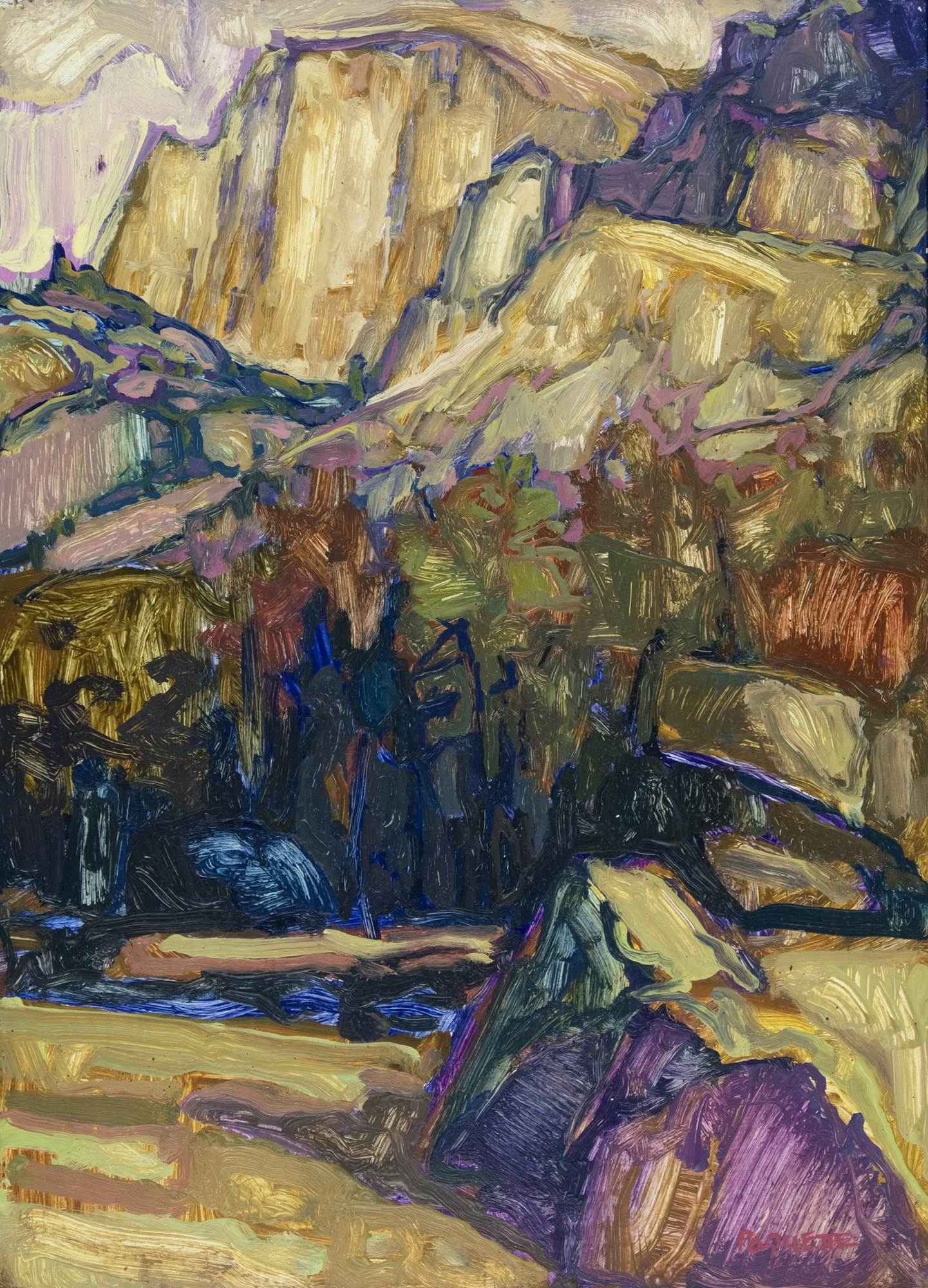 Painting Half Dome from Mirror Lake
