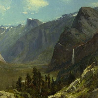 Yosemite National Park Painting California Original Artwork Mountain Landscape Oil Pastel Art by AnionArtlaboratorY