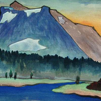 Sundown at Tioga, Tioga Peak 1930