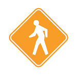yield pedestrian sign