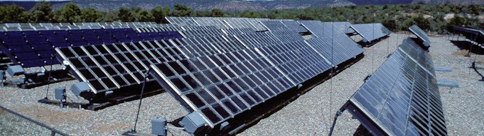 an array of solar panels an array of solar panels
