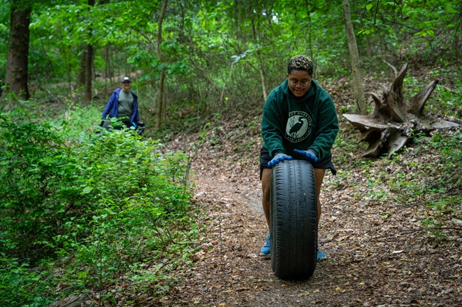 Park Clean-Up at Fort Davis in Washington, DC