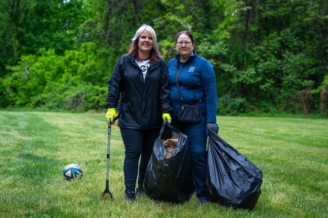 Earth Day Park Clean-Up at Fort Davis in Washington, DC.