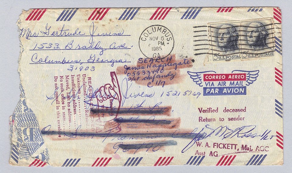 Envelope from Jerry Jivens in the Vietnam Veterans Memorial Collection