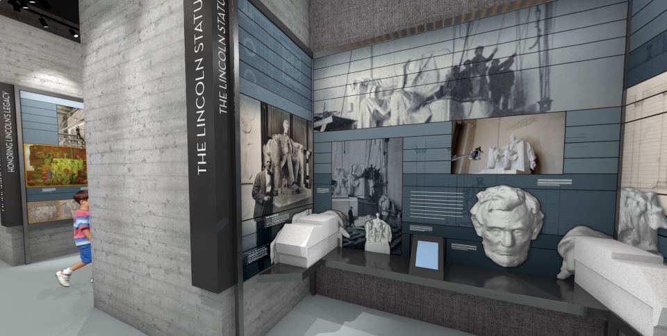 Rendering of planned exhibits in Lincoln Memorial