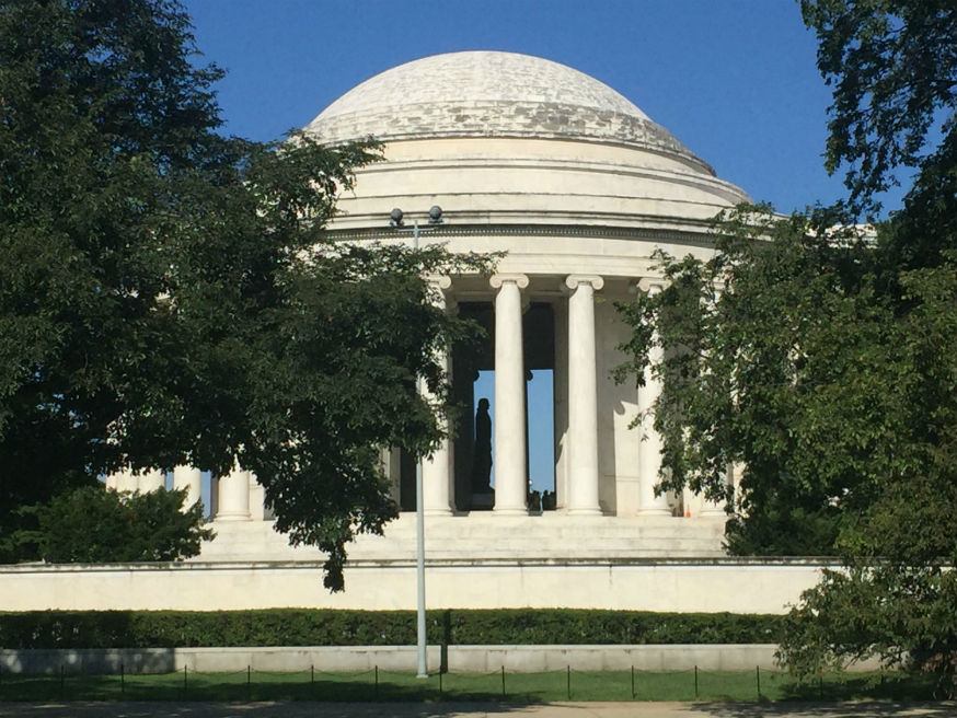 Biofilm on Jefferson Memorial dome