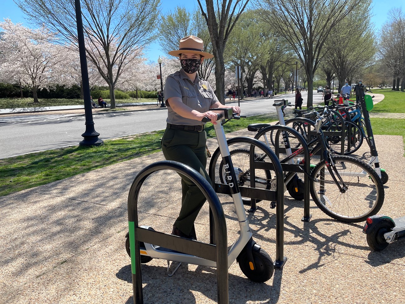 Ranger at Dockless Scooter Location