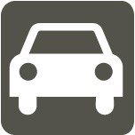 grey icon with white car