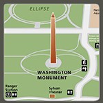Icon of Map Showing Washington Monument