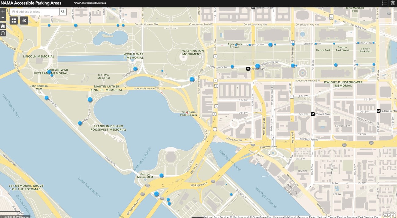 NAMA Accessible Parking Map