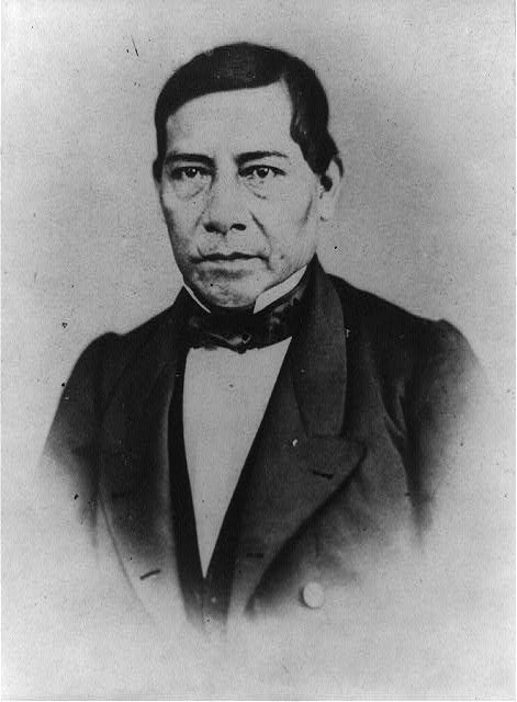 Black and white photo of Benito Juárez