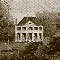 Clifton two-story house with dual chimneys