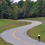 Bicyclist on the Parkway Bicyclist on the Parkway