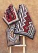 Display of Navajo rugs.