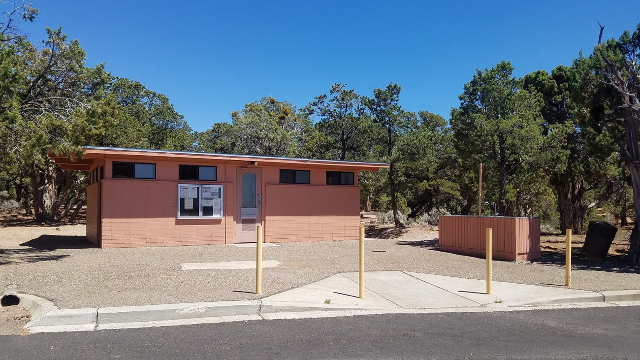 The bathroom facility at Sunset View Campground