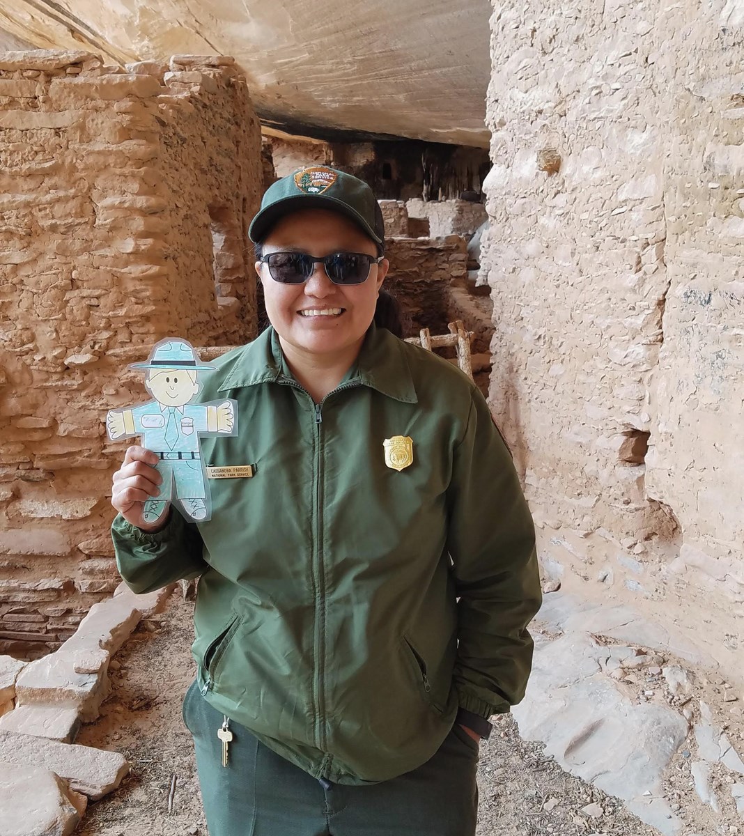 A back country ranger in Keet Seel village.