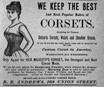 Advertisement for woman's corset.
