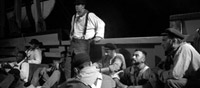 Whaling crew from the park's orientation film Whaling crew from the park's orientation film