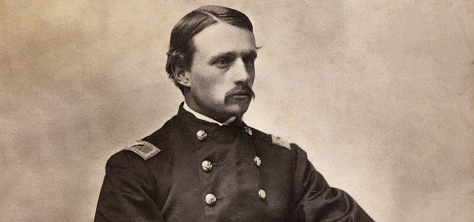 Edited portrait of Robert Gould Shaw in uniform
