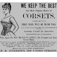 Print advertisement for corsets.