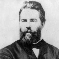 Black and white photo of Herman Melville.