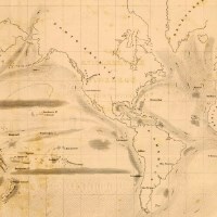 1845 map of whaling grounds and currents.