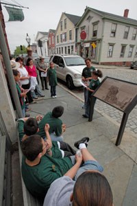 Junior Rangers giving a walking tour of the park. Junior Rangers giving a walking tour of the park.