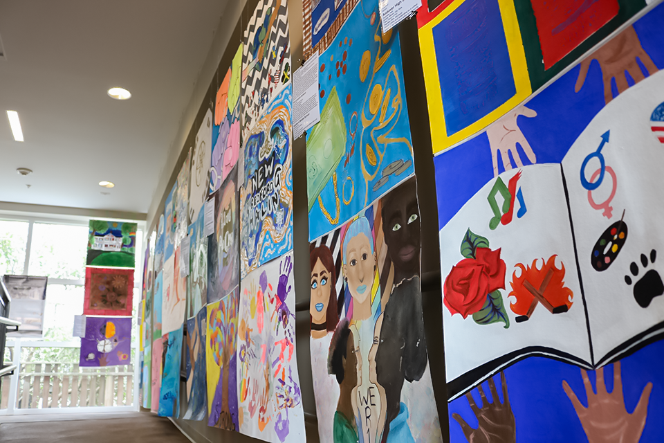 Dream Rocket Art Exhibit Paintings done by students that represent the national park
