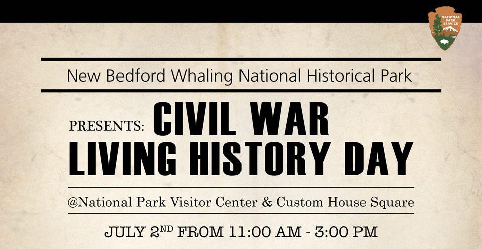 Civil War History Day 19th century style poster advertising free Civil War event at the park