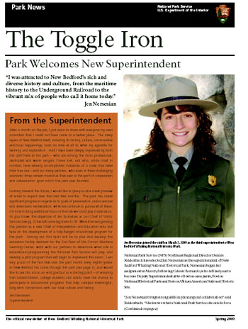 The cover of the park's official newsletter,
