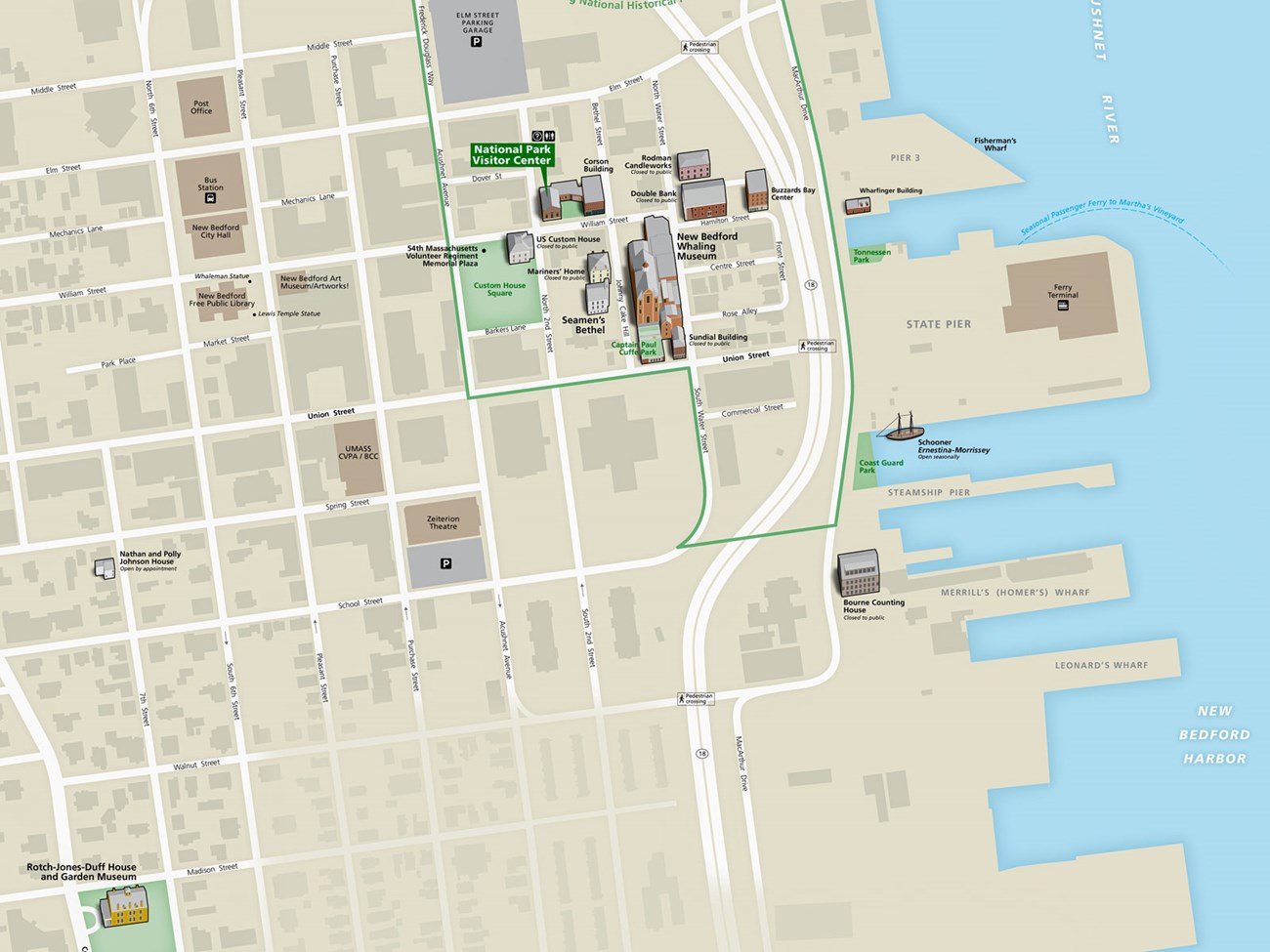 Colorful view of park map