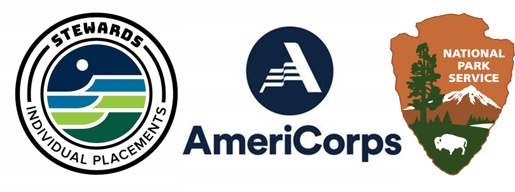 Stewards Americorps and NPS logos