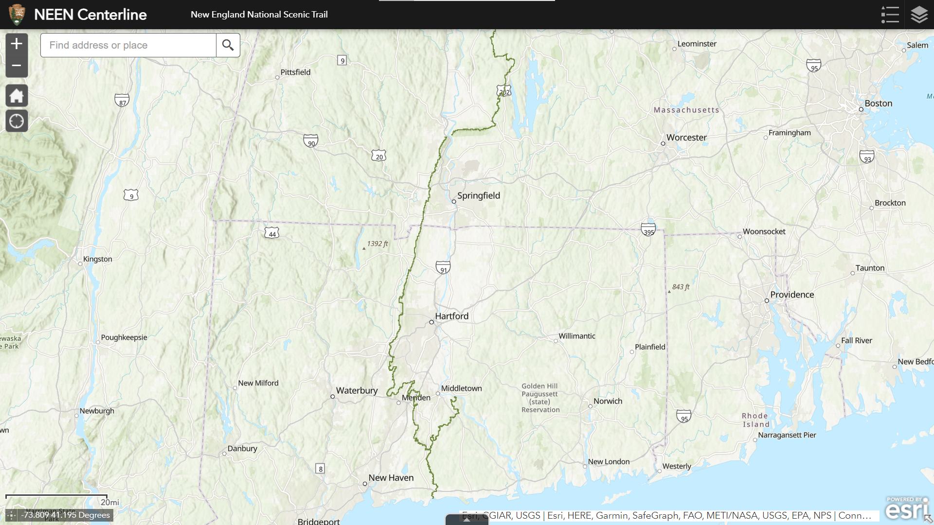 NET map webapp screenshot