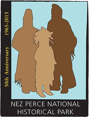 Nez Perce National Historical Park 50th Anniversary logo. Nez Perce National Historical Park 50th Anniversary logo.