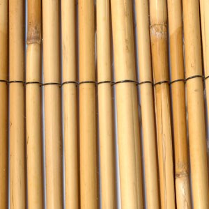 Peeled reeds woven to make a mat.