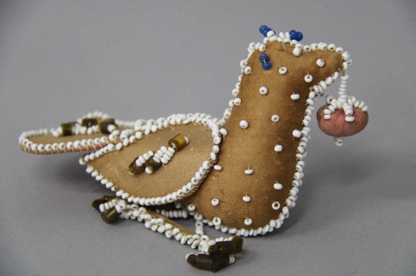 bead leather bead work bird tree ornaments
