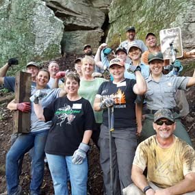 Friends group doing trail work