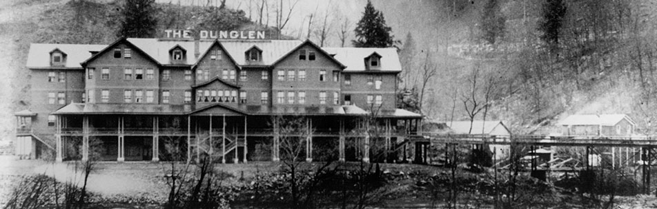 historic photo of an old hotel