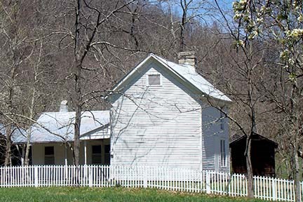old white farmhouse