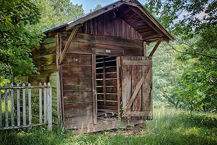 small wood building