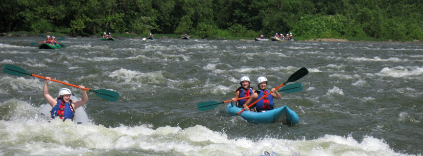 teens rafting on the river teens rafting on the river