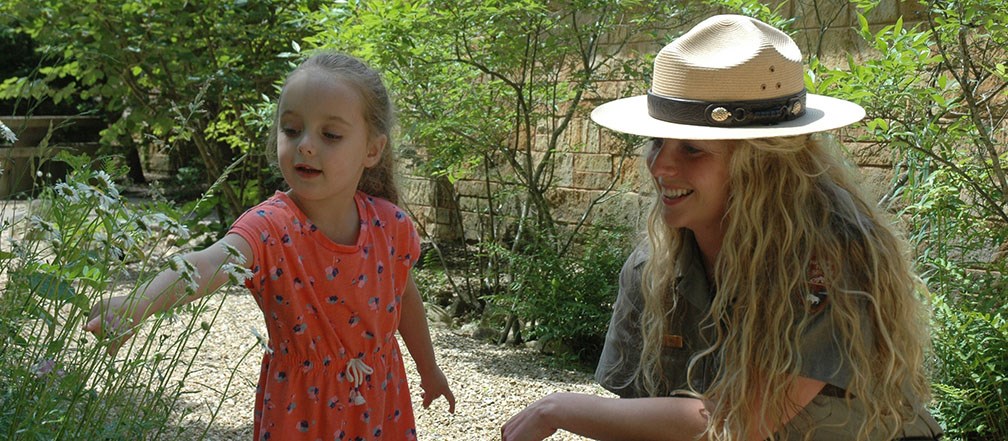 Ranger with young girl