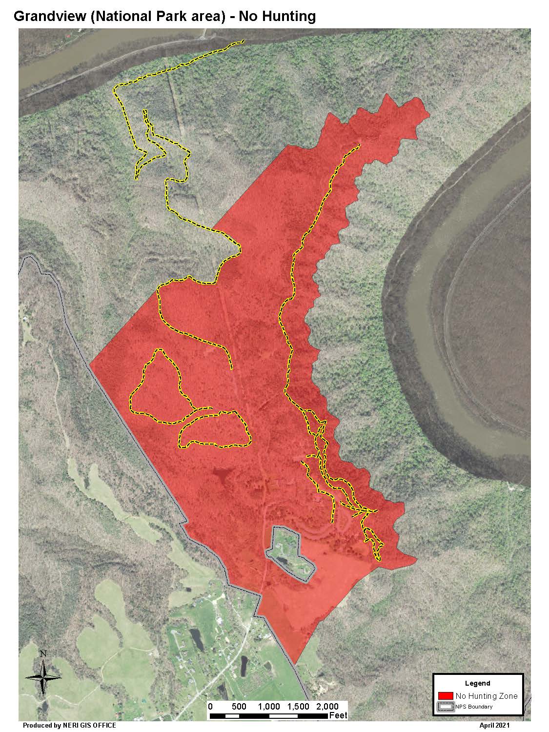 Grandview No Hunting Map