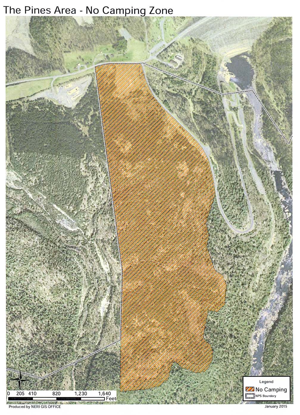 No Camping Area Map The Pines