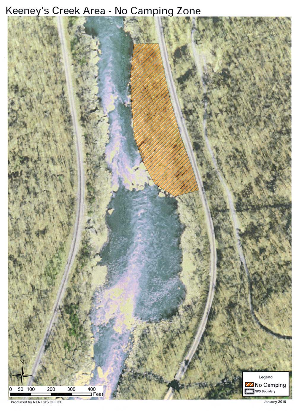 No Camping Area Keeny's Creek